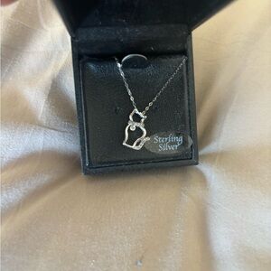 Sterling Silver Diamond Cat Pendant Necklace – R.H. Macy & Co. – New in Boxes